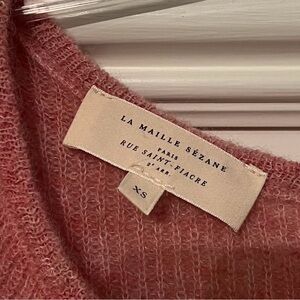Sezane Gaspard Rosewood Pink Cardigan Sweater XS
